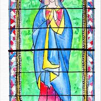 Vitrail de l'église, Monges (63)