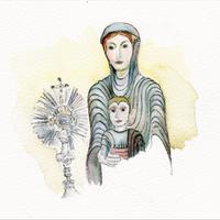 Vierge en Majesté en bois peint, Heume-l'Église (63)