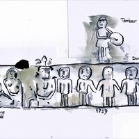 Soubassement de la croix de la Croze, Nébouzat (63)