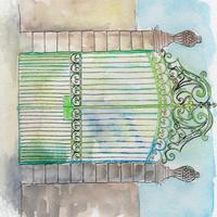 Grille d'entrée du château de Cordès, Orcival (63)